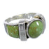 Turquoise And Authentic Sterling Silver Southwest Jewelry Ring Size 7-1/2 VX61496